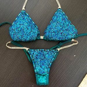 Teal Angel Competition Bikini